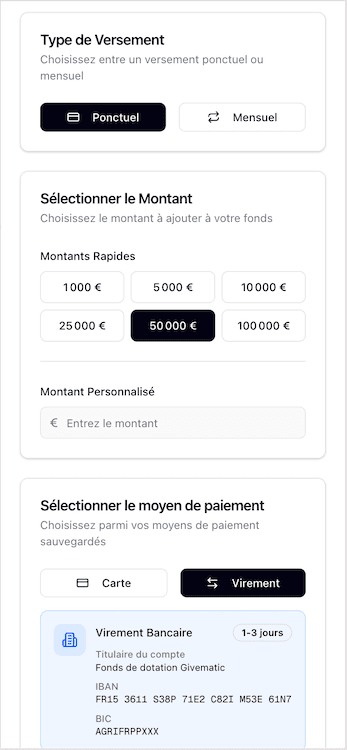 Application mobile Givematic